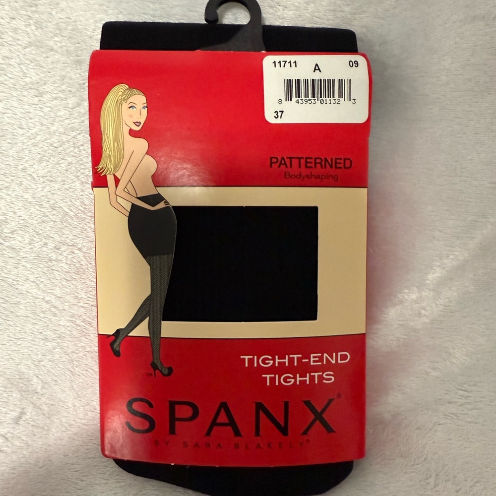 ♥️NWT Spanx Tight-End Tights - Black Patterned Bodyshaping Tights - Size A❤️